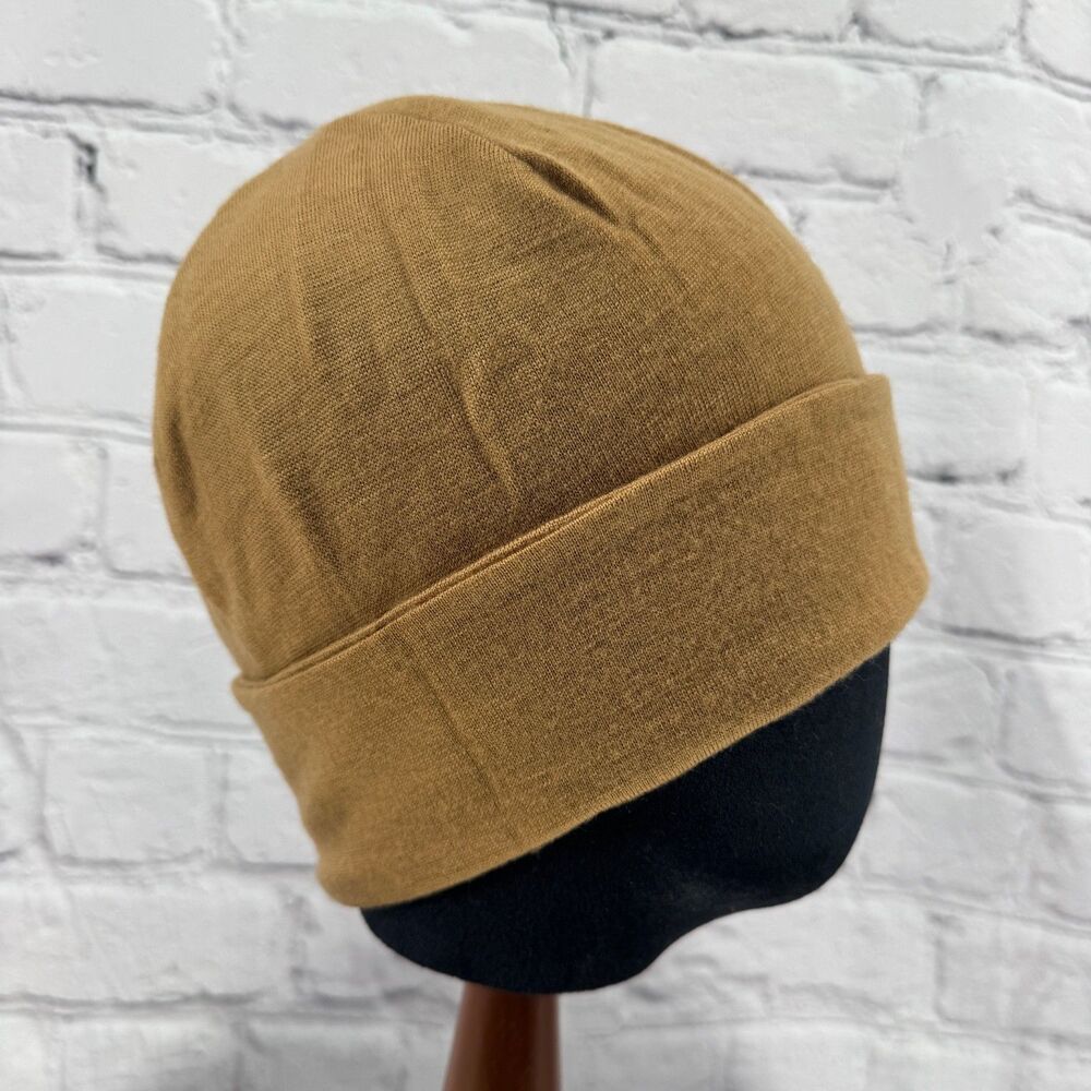 NWT Acushla 100% Merino Wool Cuff Beanie Men & Women Camel One Size - Picture 3 of 10